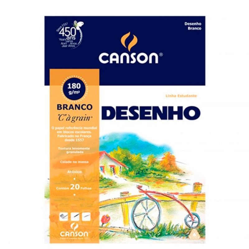 BLOCO CANSON PAPEL CANSON A3 297MMX420 MM 180 G/M² BRANCO 20 FOLHAS