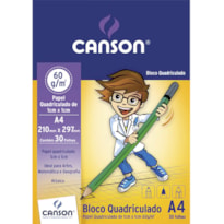 BLOCO CANSON PAPEL QUADRICULADO 1X1 A4 210MMX297MM 60G/M² 30 FOLHAS