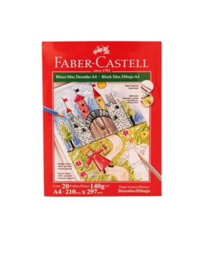 BLOCO FABER CASTELL MAX A4 140g/m² 20 FLS