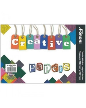 BLOCO FORONI CREATIVE A4 80G/M² 48 FOLHAS SORTIDAS