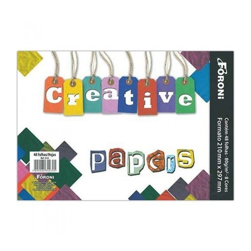 BLOCO FORONI CREATIVE A4 80G/M² 48 FOLHAS SORTIDAS