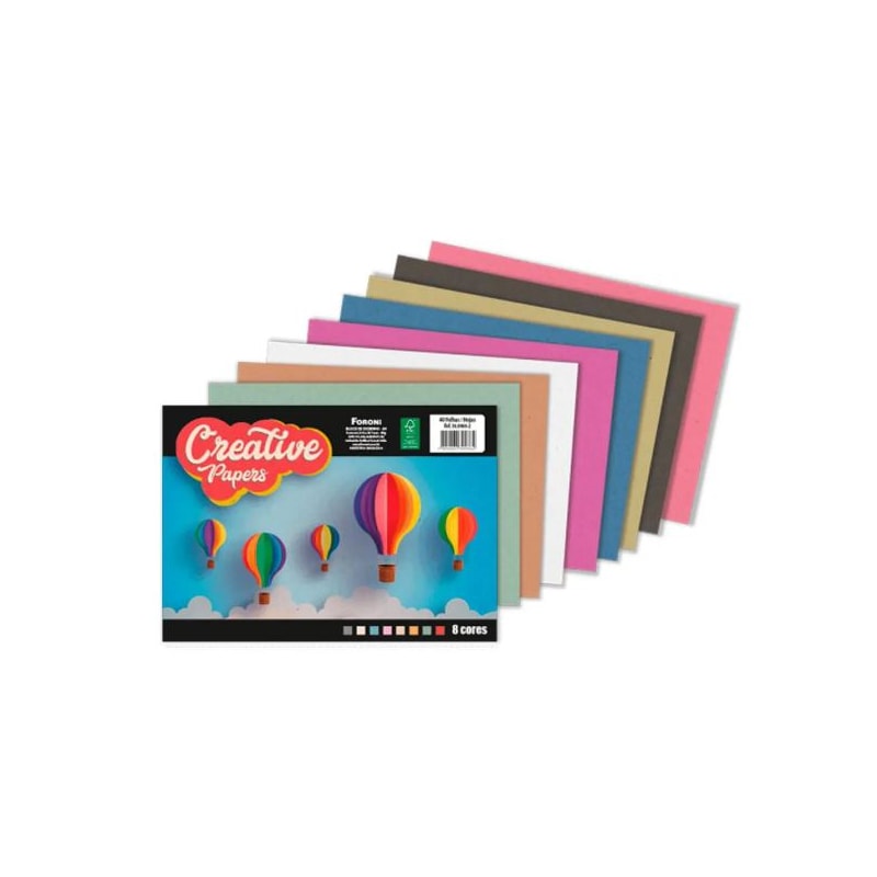 BLOCO FORONI CRIATIVE PAPER 80G/M² 40 FLS SORTIDAS