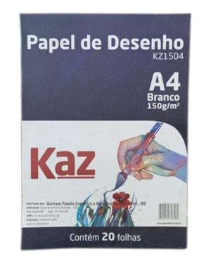 BLOCO KAZ PAPEL CANSON A4 210MMX297MM 150M/G² BRANCO COM 20 FOLHAS