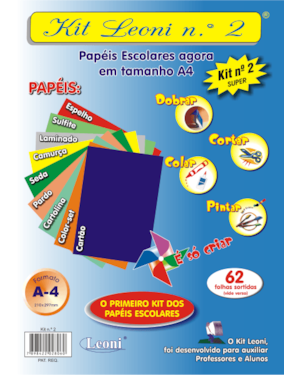 BLOCO LEONI KIT LEONI N°2 A4 210MMX297MM 62 FOLHAS SORTIDAS