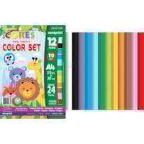 BLOCO NOVAPRINT CRIATIVO  COLORSET A4 210MMX297MM 110G/M² 24 FOLHAS SORTIDAS
