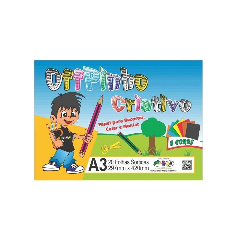 BLOCO OFFPINHO CRIATIVO A3 120G/M² 20 FLS SORTIDAS