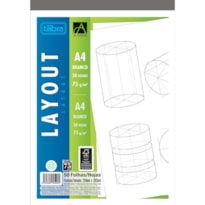 BLOCO PAPEL LAYOUT TILIBRA A4 COM MARGEM 230MMX320MM 75M/G² 50 FOLHAS