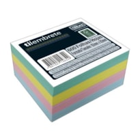 BLOCO PAPEL LEMBRETE C/ 600 FOLHAS 92 X 82MM COLORIDO