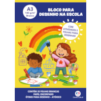 BLOCO PARA DESENHO A3 140G - 20 FOLHAS BRANCAS