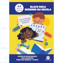 BLOCO PARA DESENHO A4 140G - 20 FOLHAS BRANCAS