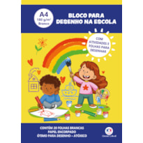 BLOCO PARA DESENHO A4 180G - 20 FOLHAS BRANCAS