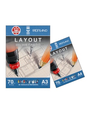 BLOCO TRIDENT MELIMETRADO A3 70G/M²  50 FLS