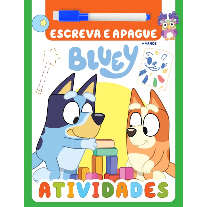 BLUEY ATIVIDADES ESCREVA E APAGUE