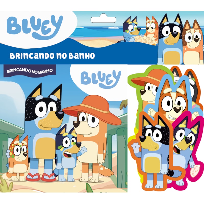 BLUEY BRINCANDO NO BANHO