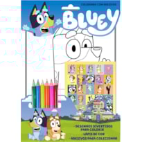BLUEY COLORINDO COM ADESIVOS