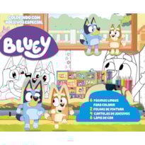 BLUEY COLORINDO COM ADESIVOS ESPECIAL