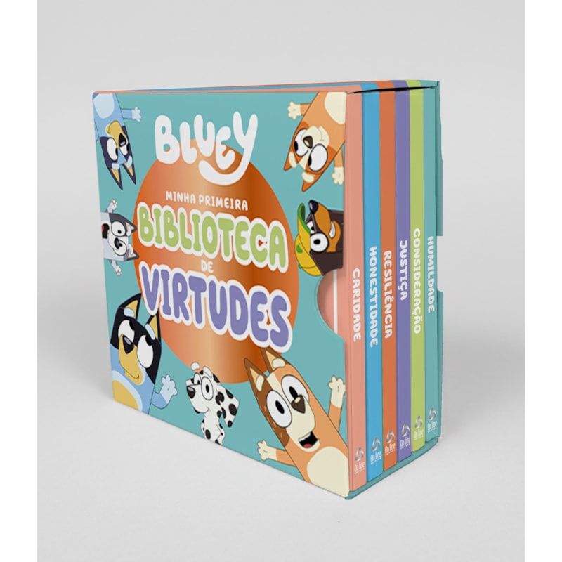 BLUEY MINHA PRIMEIRA BÍBLIOTECA DE VIRTUDES - BOX COM 6 LIVRINHOS