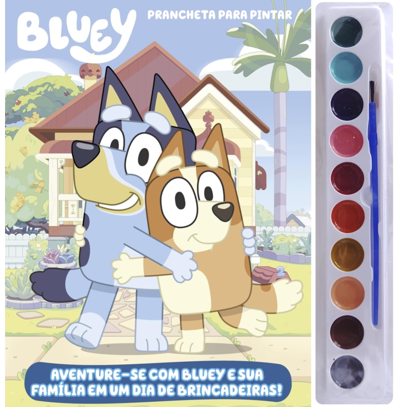 BLUEY PRANCHETA PARA PINTAR COM AQUARELA