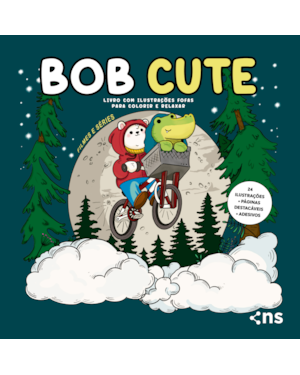 BOB CUTE - FILMES E SÉRIES - LIVRO COM ILUSTRAÇÕES FOFAS E ORIGINAIS PARA PINTAR, PÁGINAS DESTACÁVEIS E ACOMPANHA UMA CARTELA DE ADESIVO - PAPEL 180GR
