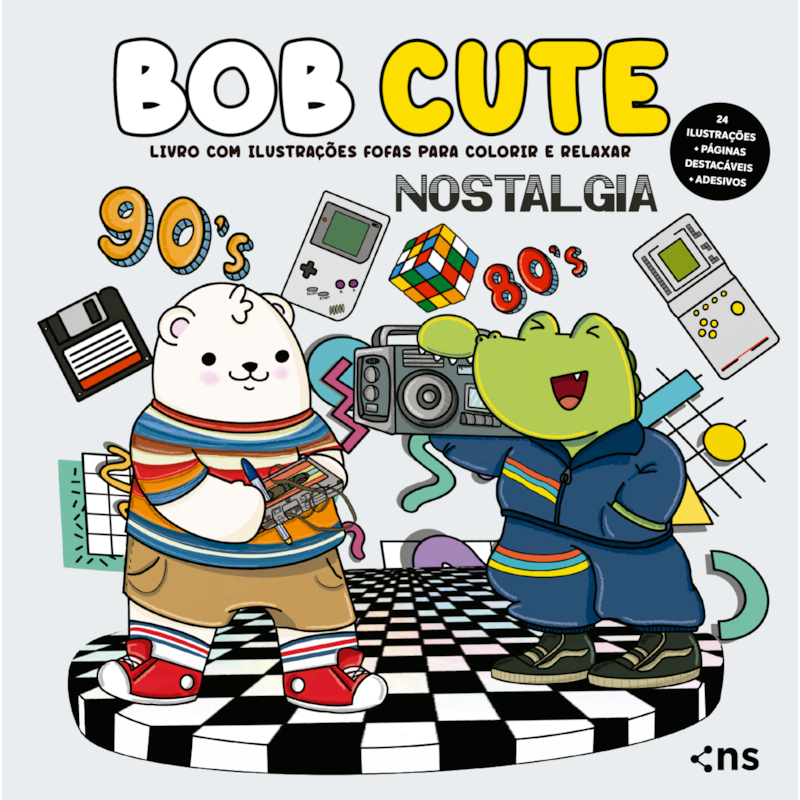 BOB CUTE - NOSTALGIA: LIVRO COM ILUSTRAÇÕES FOFAS PARA COLORIR E RELAXAR