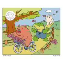 BOB CUTE - PRIMAVERA - LIVRO COM ILUSTRAÇÕES FOFAS E ORIGINAIS PARA PINTAR, PÁGINAS DESTACÁVEI, CHECKLIST DE PINTURA E P