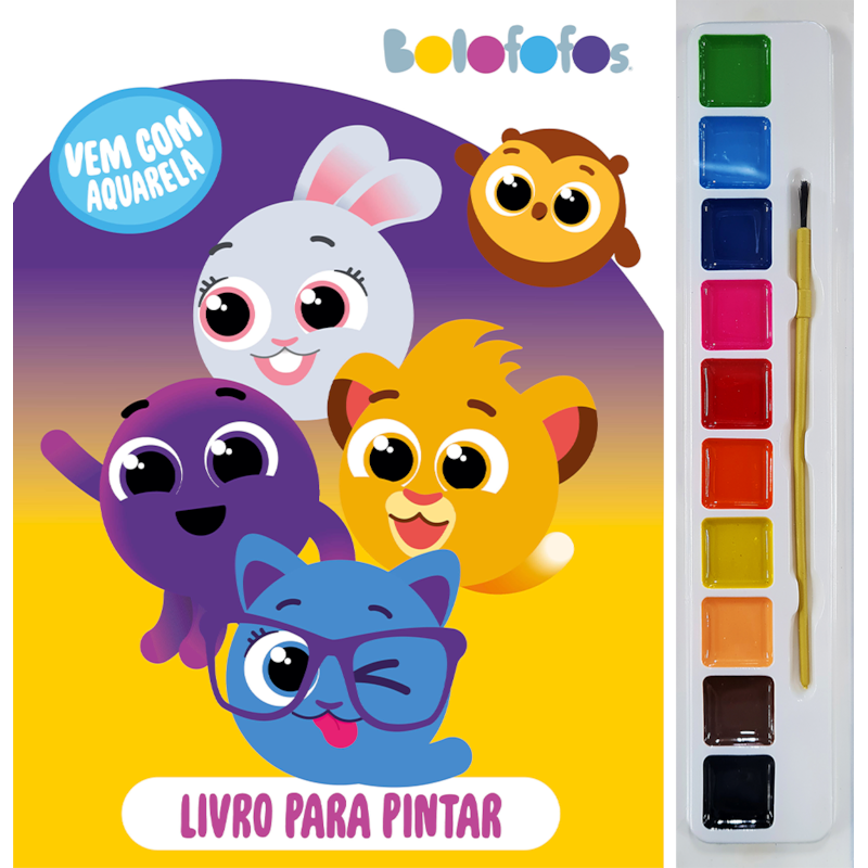 BOLOFOFOS LIVRO PARA PINTAR COM AQUARELA
