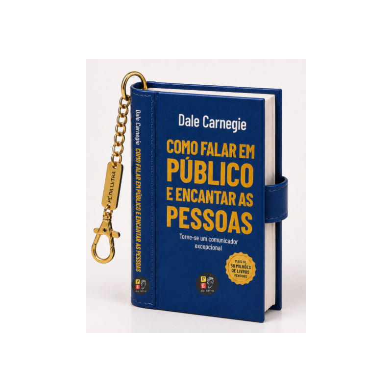 Book Charm - Como falar em público e encantar as pessoas - Livro chaveiro: Book charm