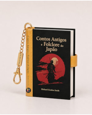 Book Charm - Contos antigos e folclore do Japão - Livro chaveiro: Book charm
