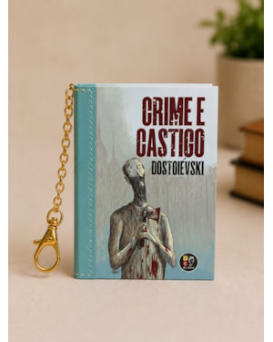 Book Charm - Crime e Castigo - Livro chaveiro
