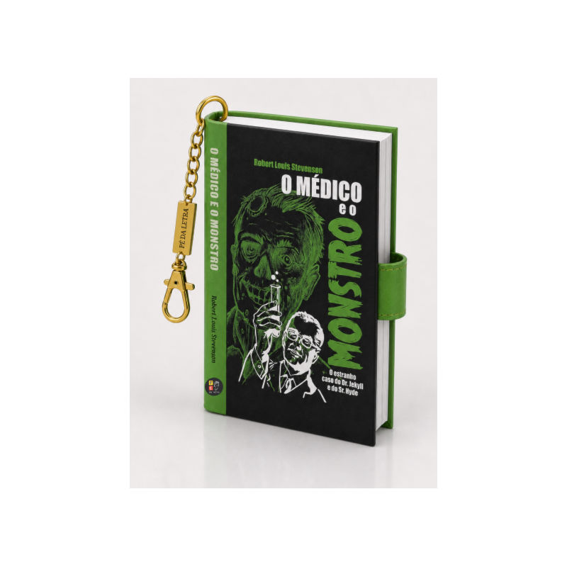 Book Charm - O médico e o monstro - Livro chaveiro: Coleção book charm