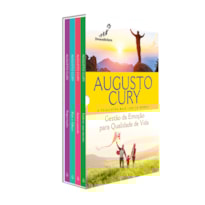 BOX AUGUSTO CURY - GESTÃO DA EMOÇÃO PARA QUALIDADE DE VIDA COM 4 MARCADORES DE PÁGINA