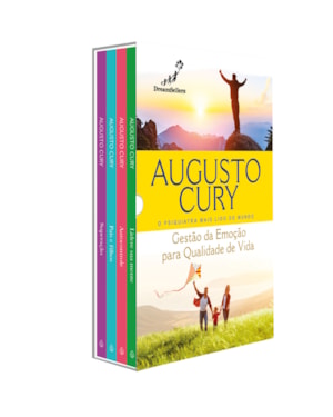 BOX AUGUSTO CURY - GESTÃO DA EMOÇÃO PARA QUALIDADE DE VIDA COM 4 MARCADORES DE PÁGINA