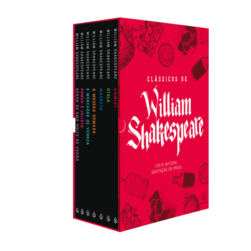 BOX CLÁSSICOS DE WILLIAM SHAKESPEARE - COM 7 MARCADORES DE PÁGINAS