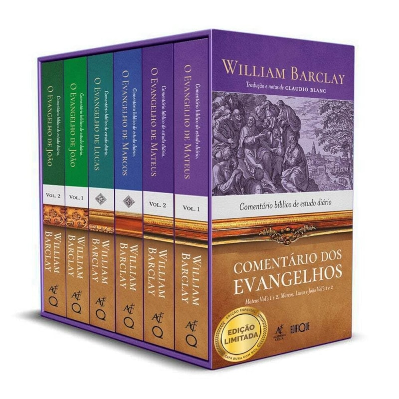 BOX COMENTÁRIO DOS EVANGELHOS - MATEUS, MARCOS, LUCAS E JOÃO - WILLIAM BARCLAY - 6 VOLUMES