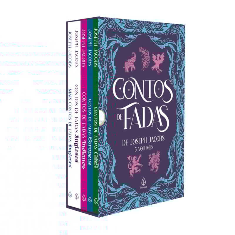 BOX CONTOS DE FADAS DE JOSEPH JACOBS COM 5 MARCADORES DE PÁGINAS