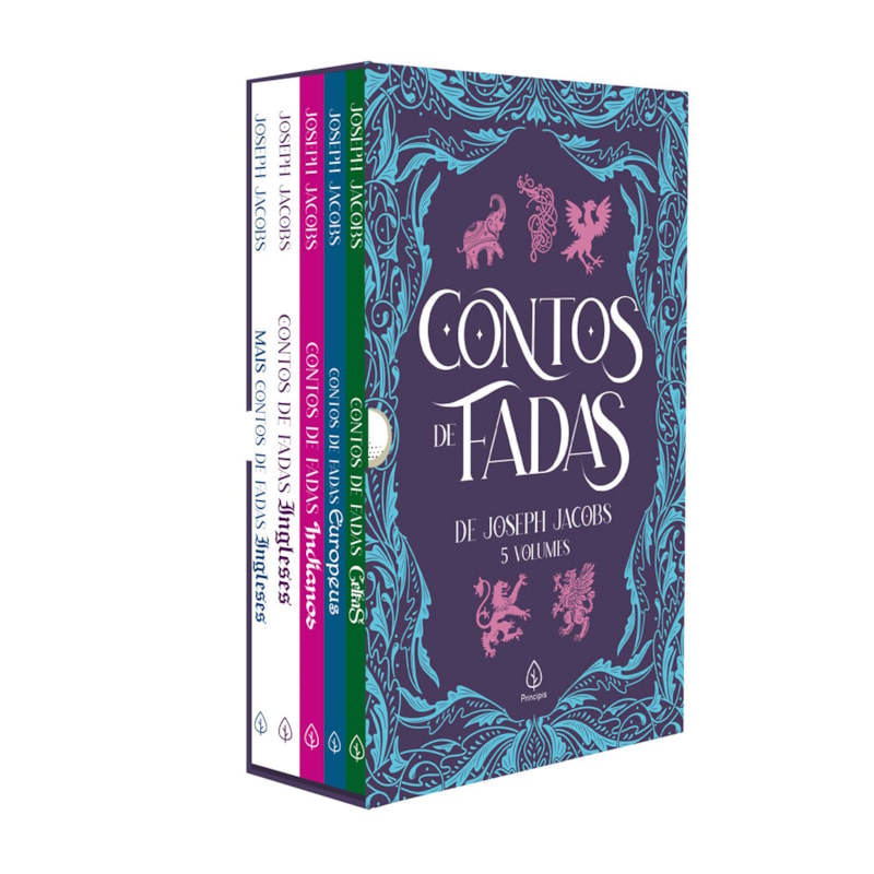 BOX CONTOS DE FADAS DE JOSEPH JACOBS COM 5 MARCADORES DE PÁGINAS