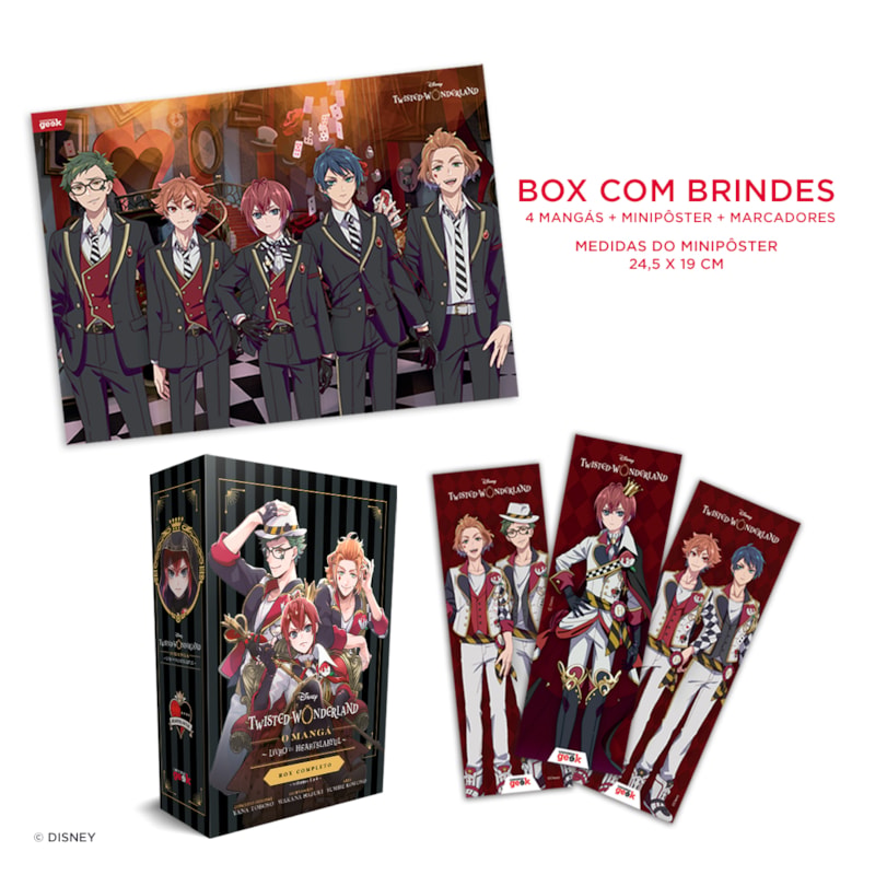 BOX DISNEY TWISTED-WONDERLAND: O MANGÁ - LIVRO DE HEARTSLABYUL