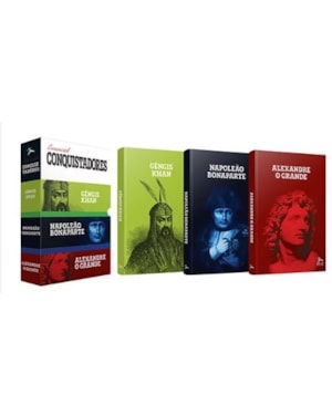 BOX - ESSENCIAL CONQUISTADORES - GÊNGIS KHAN, NAPOLEÃO BONAPARTE E ALEXANDRE - O GRANDE - (3 VOLUMES)