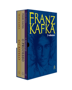 BOX FRANZ KAFKA COM 3 LIVROS, BLOCO DE ANOTAÇÕES E MARCADOR DE PÁGINAS