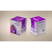 BOX VELA DO ADVENTO EM FAMÍLIA SANTITÁ BRANCA, VERDE, ROXA E ROSA - 06X03,5CM - CAIXA LILAS