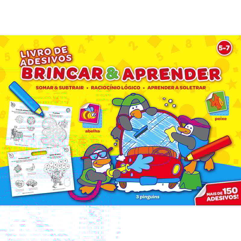 BRINCAR & APRENDER 5-7 : LIVRO DE ADESIVOS