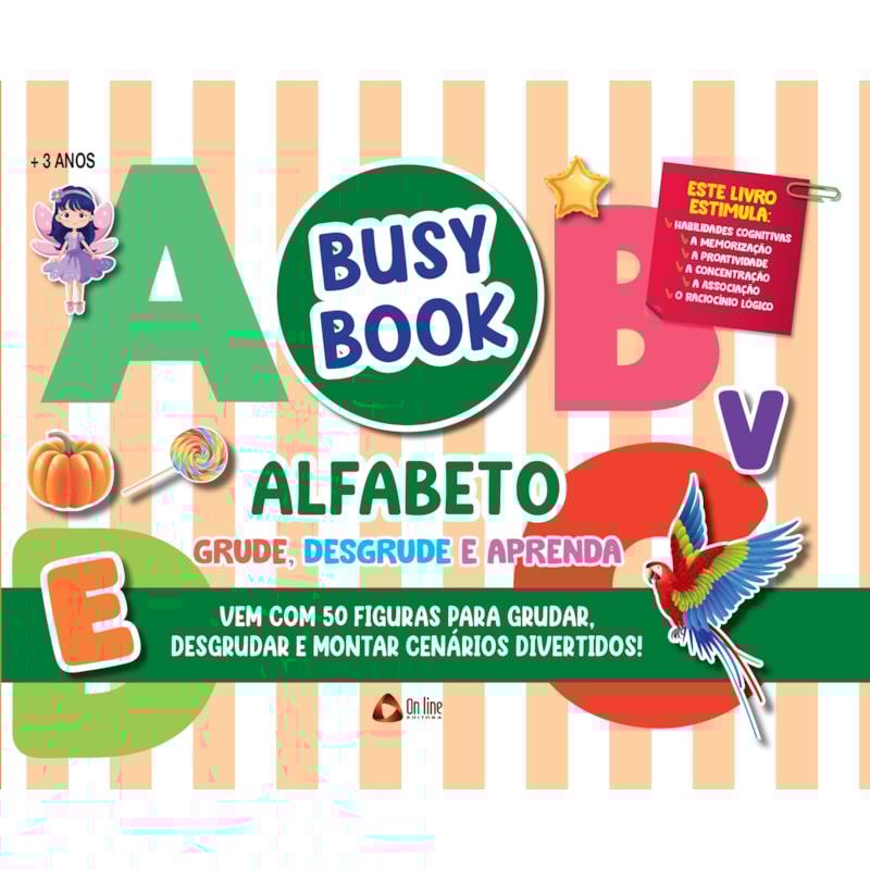 BUSY BOOK ALFABETO GRUDE, DESGRUDE E APRENDA
