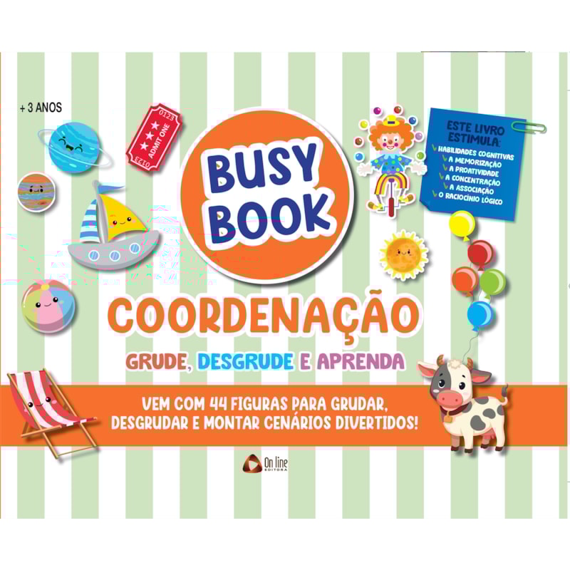 BUSY BOOK COORDENAÇÃO GRUDE, DESGRUDE E APRENDA
