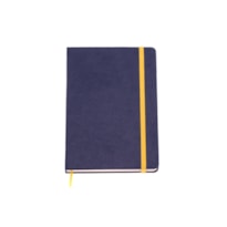 CADERNETA CICEROS CLASSICA PAUTADO 14X21 AZUL MARINHO/AMARELO