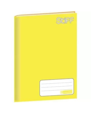 CADERNO BROCHURA CAPA DURA JANDAIA AMARELO 48 FLS