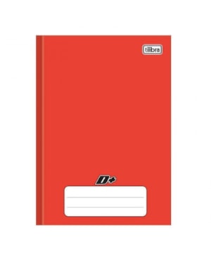 CADERNO BROCHURA CAPA DURA TILIBRA 1/4 VERMELHO 48 FLS