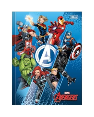 CADERNO BROCHURAO TILIBRA CAPA DURA AVENGERS ASSEMBLE 48FLS