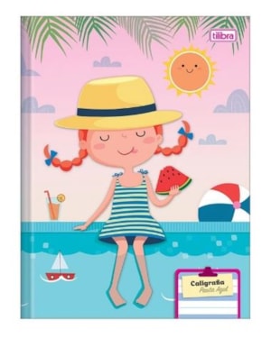 CADERNO BROCHURAO TILIBRA CAPA DURA PAUTA AZUL SAPECA MENINA 40FL