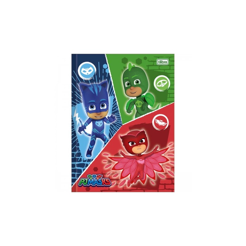 CADERNO BROCHURAO TILIBRA CAPA DURA PJ MASKS 48 FLS