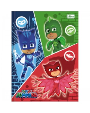 CADERNO BROCHURAO TILIBRA CAPA DURA PJ MASKS 48 FLS